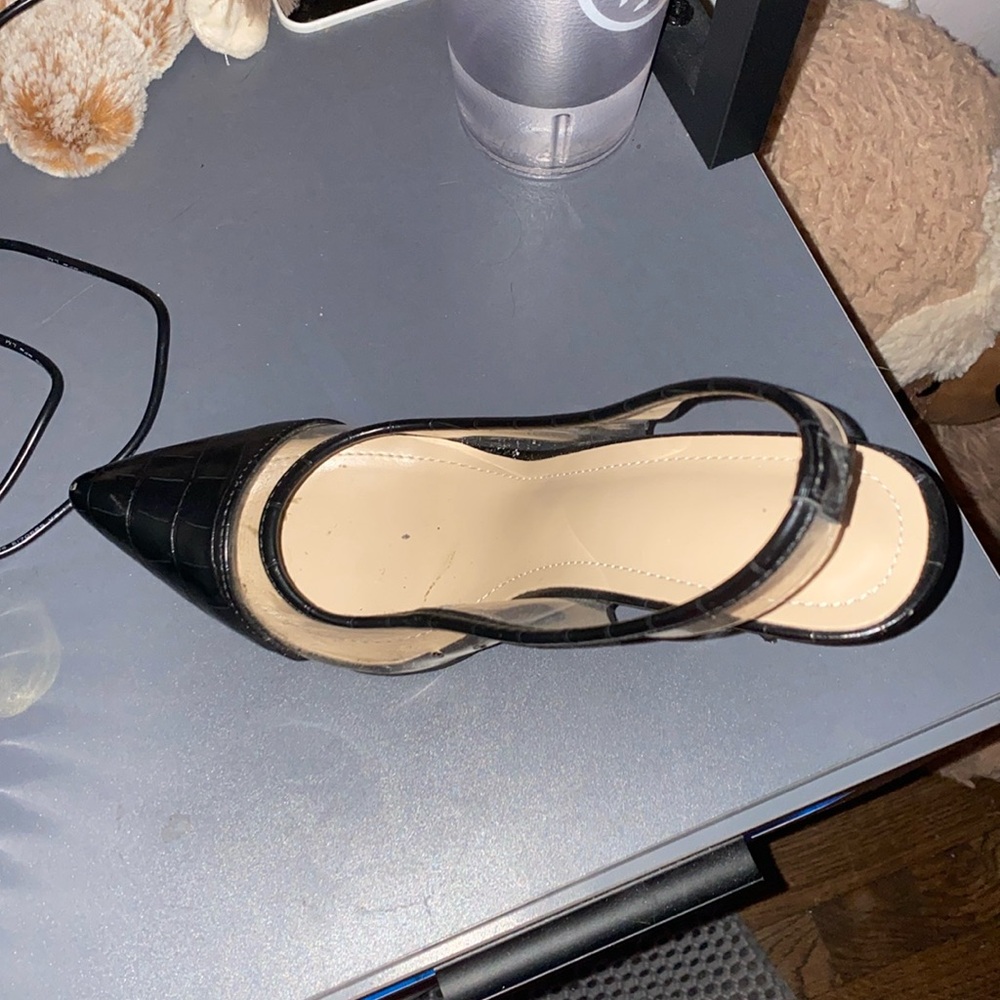Black clear heels